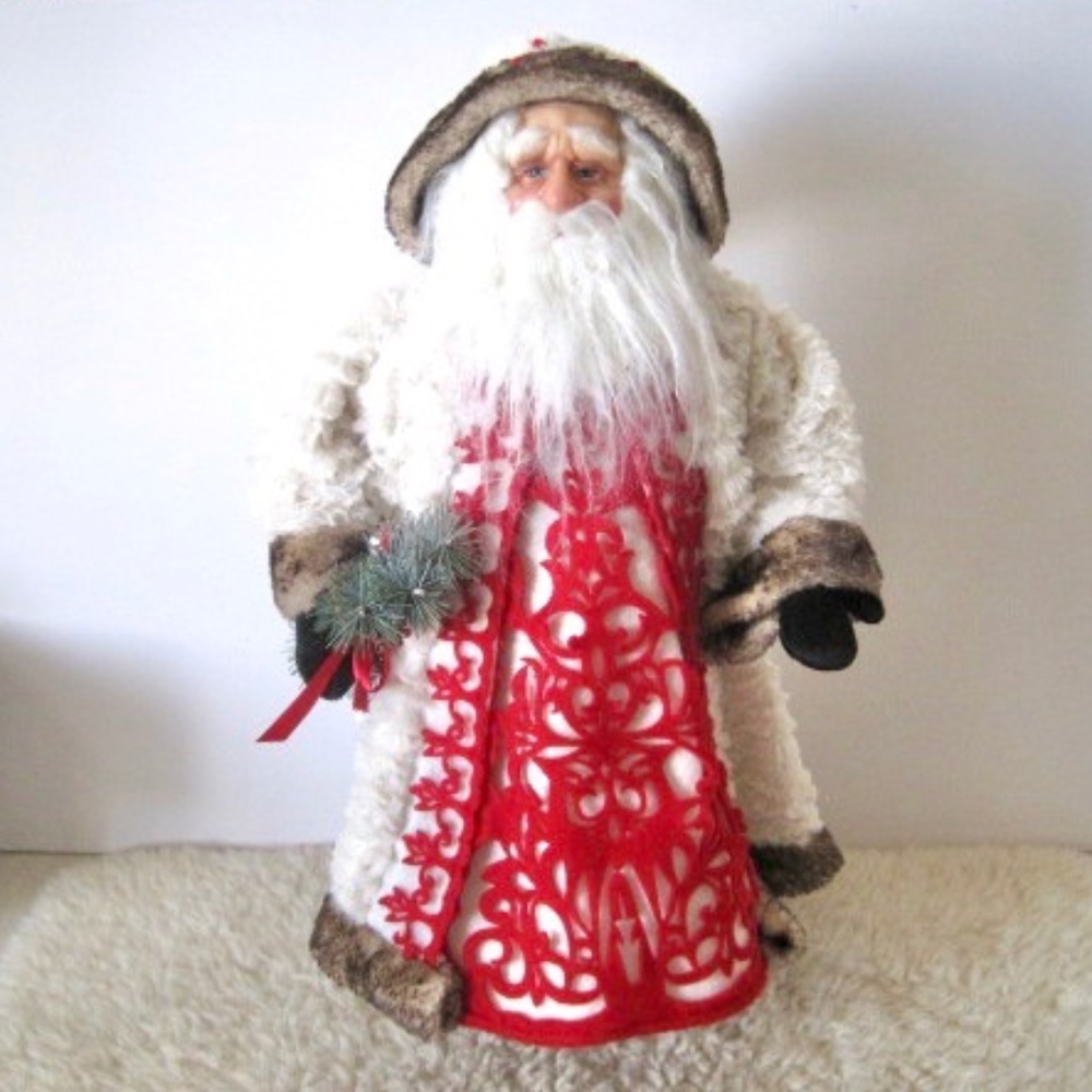 White/Red Free Standing Santa Claus